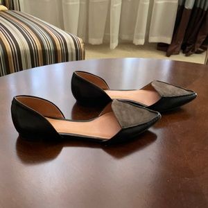 Madewell Black coal seamed-front flat